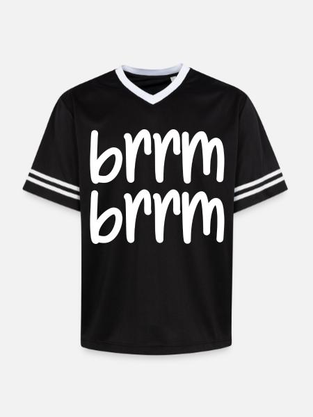 brrm brrm - Unisex Football Style Mesh T-Shirt - black/white