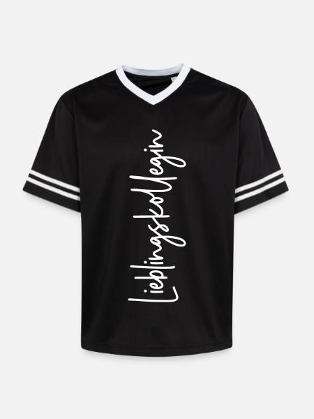 Lieblingskollegin - Unisex Football Style Mesh T-Shirt - Schwarz/Weiß