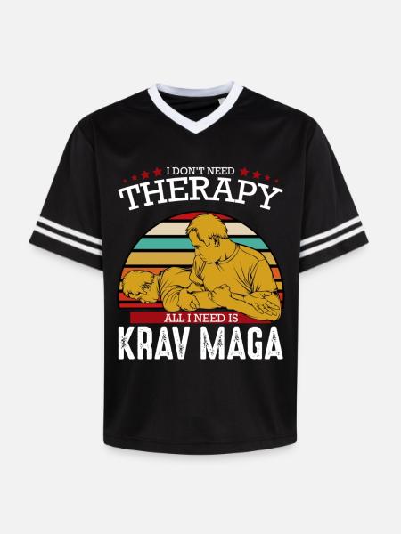 Krav Maga - T-shirt de foot unisexe en mesh - noir/blanc