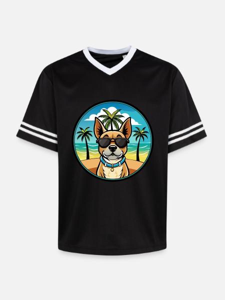 Braque Du Bourbonnais Hunderasse Cartoon Sonnenbrille - Unisex Football Style Mesh T-Shirt - 