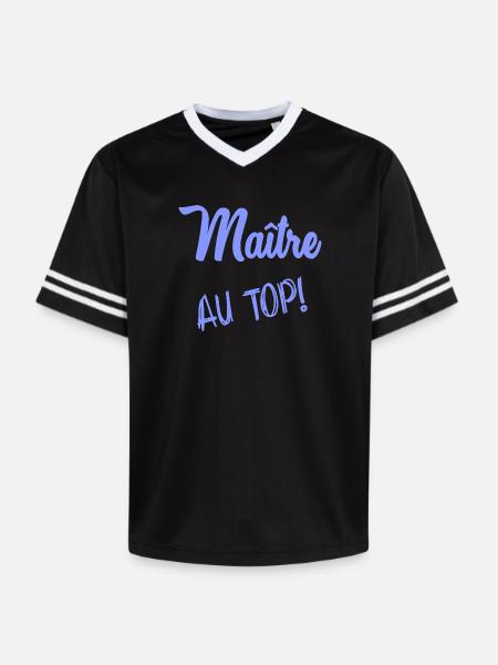 MASTER - Unisex Football Style Mesh T-Shirt - black/white