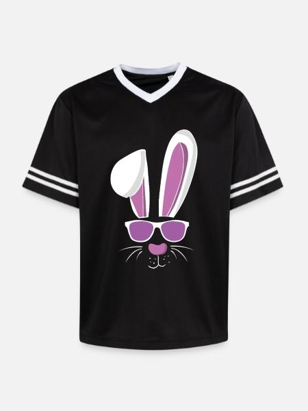 Cool ski and Easter - Unisex Football Style Mesh T-Shirt - black/white