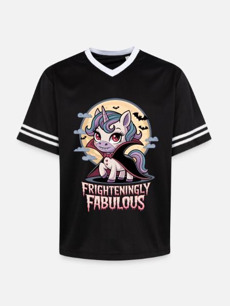 Beängstigend fabelhaft - Unisex Football Style Mesh T-Shirt - Schwarz/Weiß