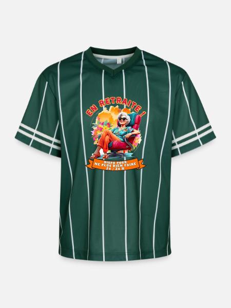 Retraitée libre et coloré - T-shirt de foot unisexe en mesh - vert foncé/blanc