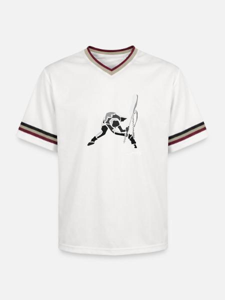 strummer-spread - T-shirt de foot unisexe en mesh - blanc cassé/bordeaux