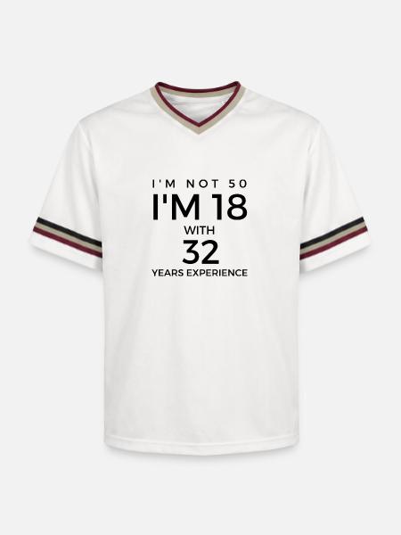 50-årsdag - si til 50-årsdag - Unisex fotball-T-skjorte i mesh - offwhite/burgunder
