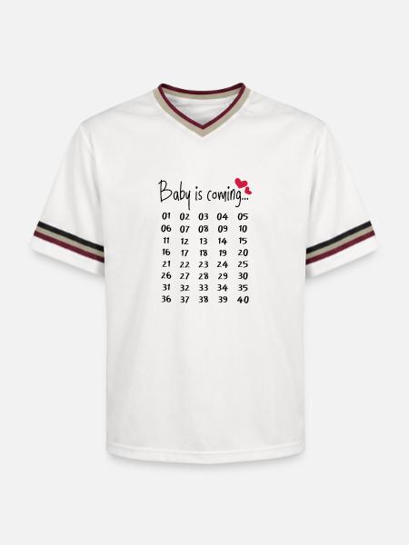 Sjov graviditet gravid gave forældre - Unisex fodbold-T-shirt i mesh - offwhite/bordeaux