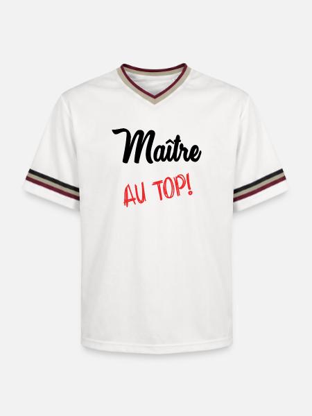 MASTER. MASTER - Unisex Football Style Mesh T-Shirt - offwhite/burgundy