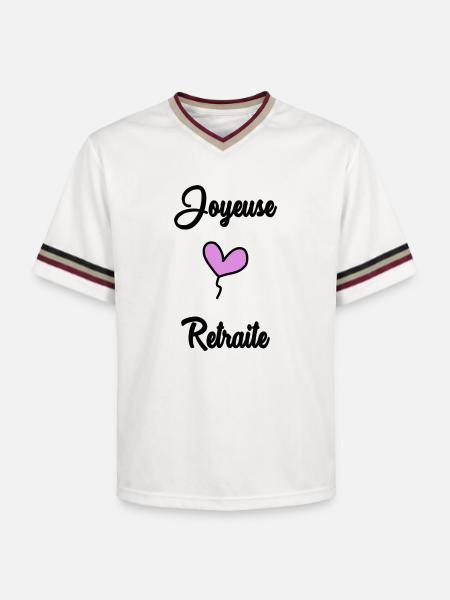 RETIREMENT. RETIREMENT. RETIRED. RETIREMENT - Unisex Football Style Mesh T-Shirt - offwhite/burgundy