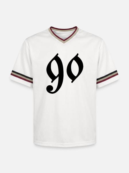90 - T-shirt de foot unisexe en mesh - blanc cassé/bordeaux