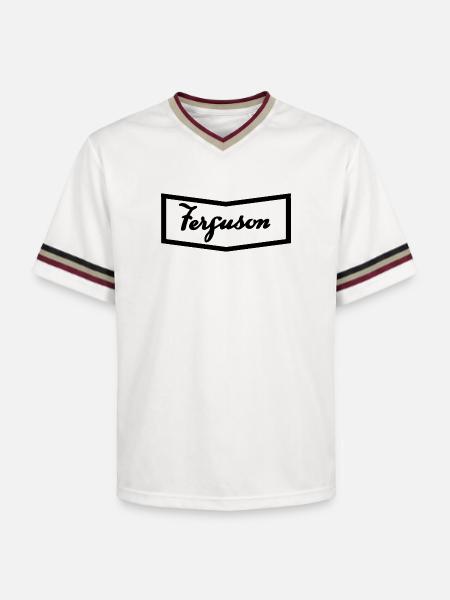 Ferguson TE20 hood logo - Unisex Football Style Mesh T-Shirt - offwhite/burgundy