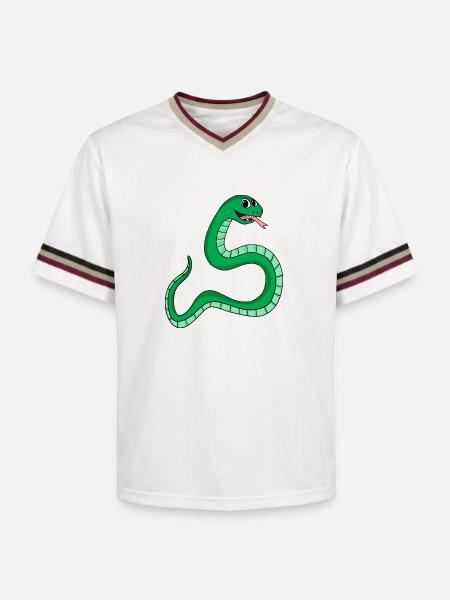 Schlange - Unisex Football Style Mesh T-Shirt - Offwhite/Bordeaux