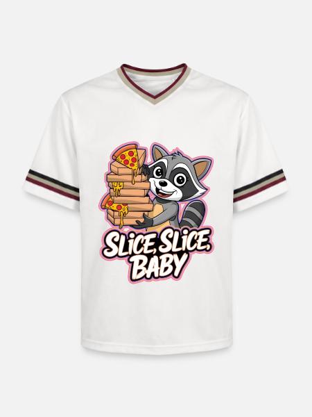 Tranche, Tranche, Bébé - T-shirt de foot unisexe en mesh - blanc cassé/bordeaux