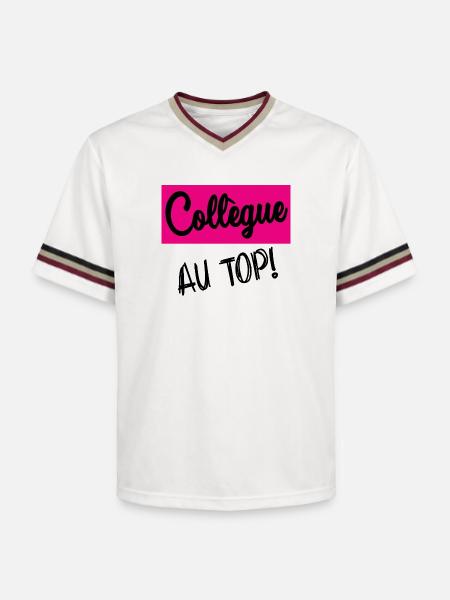 COLLEGUE - T-shirt de foot unisexe en mesh - blanc cassé/bordeaux
