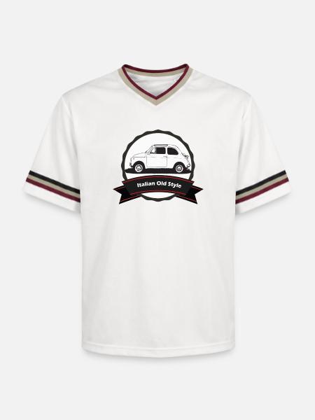 500 - T-shirt de foot unisexe en mesh - blanc cassé/bordeaux
