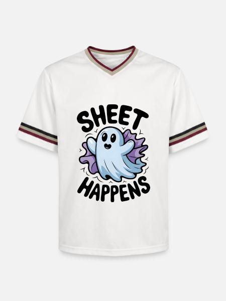 Blatt passiert - Unisex Football Style Mesh T-Shirt - Offwhite/Bordeaux