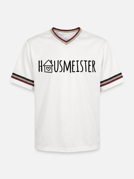 Hausmeister - Unisex Football Style Mesh T-Shirt - Offwhite/Bordeaux