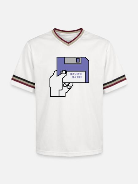 Banc de travail - T-shirt de foot unisexe en mesh - blanc cassé/bordeaux