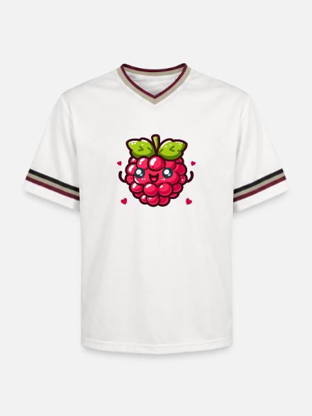 Framboise d'amour - T-shirt de foot unisexe en mesh - blanc cassé/bordeaux