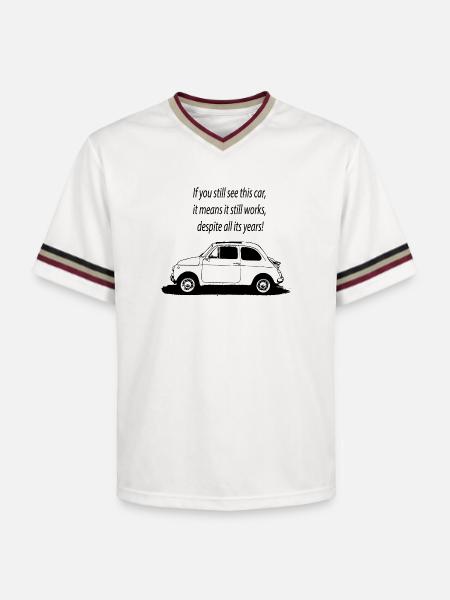 500 Italy - Unisex Football Style Mesh T-Shirt - offwhite/burgundy