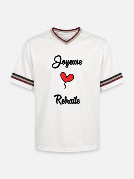 RETIREMENT - Unisex Football Style Mesh T-Shirt - offwhite/burgundy