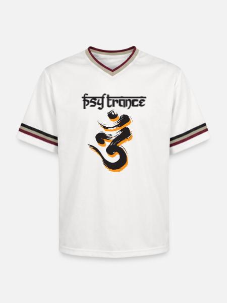 PsyTrance - T-shirt de foot unisexe en mesh - blanc cassé/bordeaux