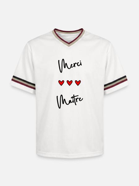 MASTER. MASTER - Unisex Football Style Mesh T-Shirt - offwhite/burgundy