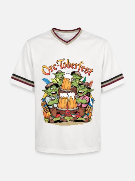 Orc-toberfest - T-shirt de foot unisexe en mesh - blanc cassé/bordeaux