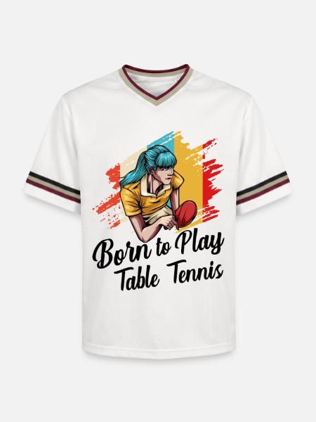 Ping-pong - T-shirt de foot unisexe en mesh - blanc cassé/bordeaux