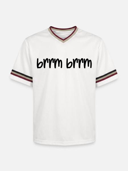 brrm brrm - Unisex Football Style Mesh T-Shirt - offwhite/burgundy