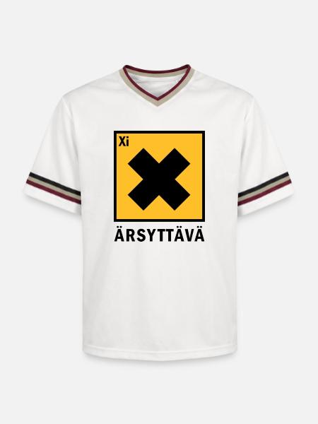 irritating - Unisex Football Style Mesh T-Shirt - offwhite/burgundy
