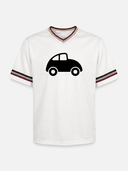 Auto - Unisex Football Style Mesh T-Shirt - Offwhite/Bordeaux