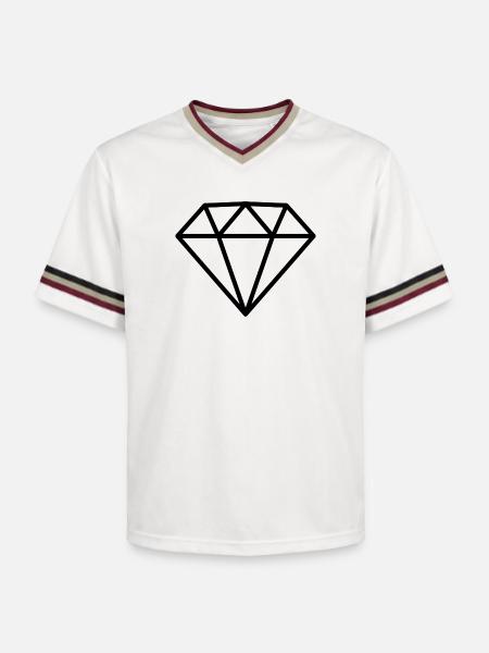Diamant - Unisex Football Style Mesh T-Shirt - Offwhite/Bordeaux