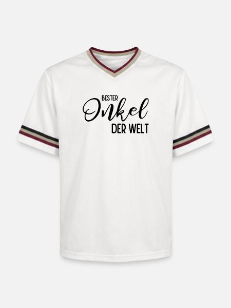 Bester Onkel der Welt - Unisex Football Style Mesh T-Shirt - Offwhite/Bordeaux