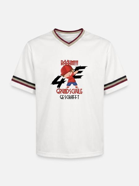 Dab Boy Grundschule - Unisex Football Style Mesh T-Shirt - Offwhite/Bordeaux