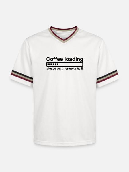 Coffee loading - Unisex Football Style Mesh T-Shirt - offwhite/burgundy