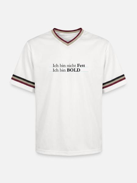 ich bin bold - Unisex Football Style Mesh T-Shirt - Offwhite/Bordeaux