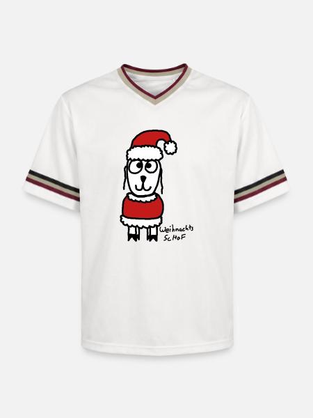 Weihnachts ScHoF - Unisex Football Style Mesh T-Shirt - Offwhite/Bordeaux