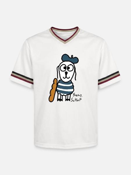 Französisch ScHoF - Unisex Football Style Mesh T-Shirt - Offwhite/Bordeaux