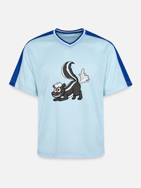 moufette - T-shirt de foot unisexe en mesh - bleu clair/bleu foncé