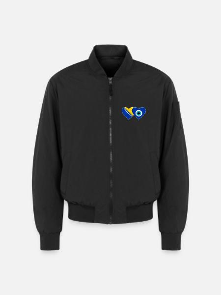 Bosnien Nazarperle Flagge - Unisex Bomberjacke - Schwarz