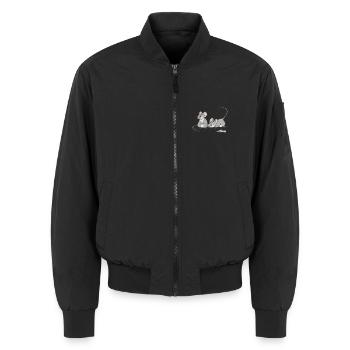 Mouse gift - idea for your cute mouse - Unisex Bomber Jacket - black - Front - AI Model Female 172 light (172cm) & AI Model Male 185 light (185cm)