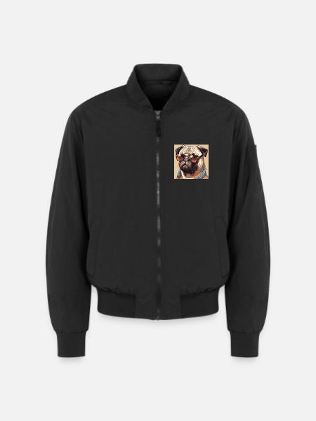 Cool Pug #2 - Unisex Bomberjacke - Schwarz