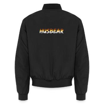 HUSBEAR GAY LGBT PRIDE Bear Community - Unisex Bomberjacke - Schwarz - Hinten - AI Model Male 185 light (185cm)