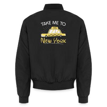 Nimm mich mit nach New York USA Amerika New Yorker - Unisex Bomberjacke - Schwarz - Hinten - AI Model Male 185 light (185cm)
