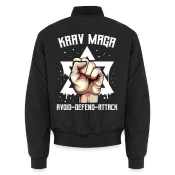 Krav Maga - Bomber unisexe - noir - Dos - AI Model Male 185 light (185cm)