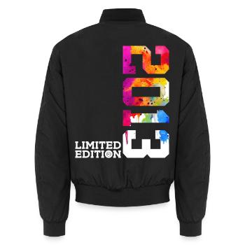 13TH BIRTHDAY LIMITED EDITION 2013 - Unisex Bomber Jacket - black - Back - AI Model Male 185 light (185cm)