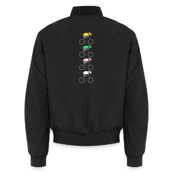 Cycling France Champion Trikot - Unisex Bomberjacke - Schwarz - Hinten - AI Model Male 185 light (185cm)