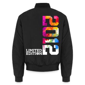 14TH BIRTHDAY LIMITED EDITION 2012 - Unisex Bomber Jacket - black - Back - AI Model Male 185 light (185cm)