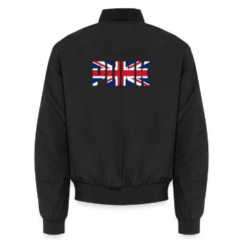 Punk - Unisex Bomberjacke - Schwarz - Hinten - AI Model Male 185 light (185cm)